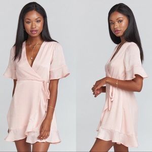 Show Me Your Mumu Evelyn Wrap Mini Dress